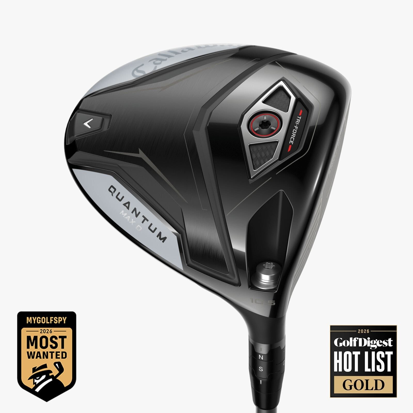 The 2026 Callaway Quantum Max D driver, shown from address.
